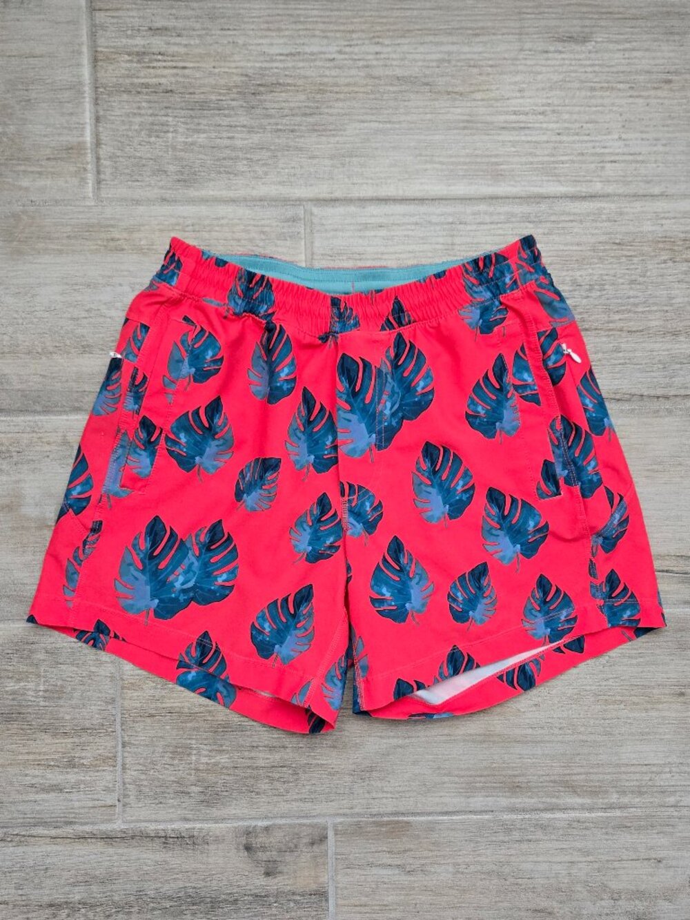 Birddogs Compression Lined Athleisure Shorts Mens Tropical Leaf Gym Sports S